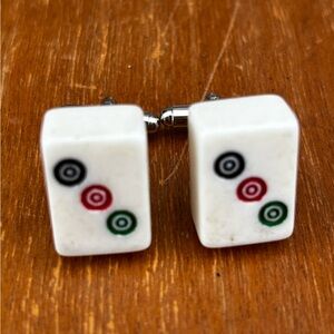 3 dots mini mahjong Cufflinks